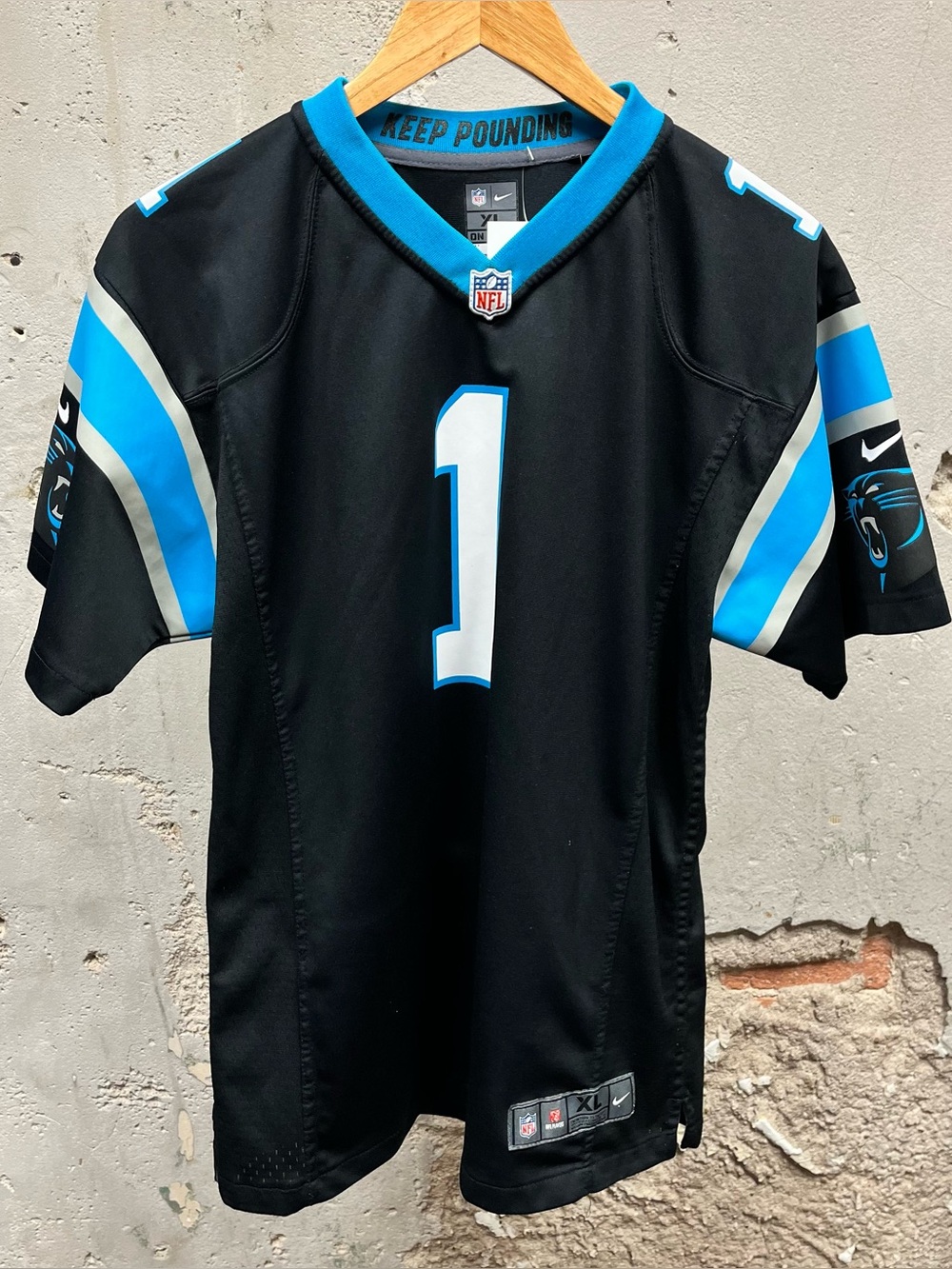 NFL Nike On Field Carolina Panthers Cam Newton #1 Youth Football Jersey XL YXL